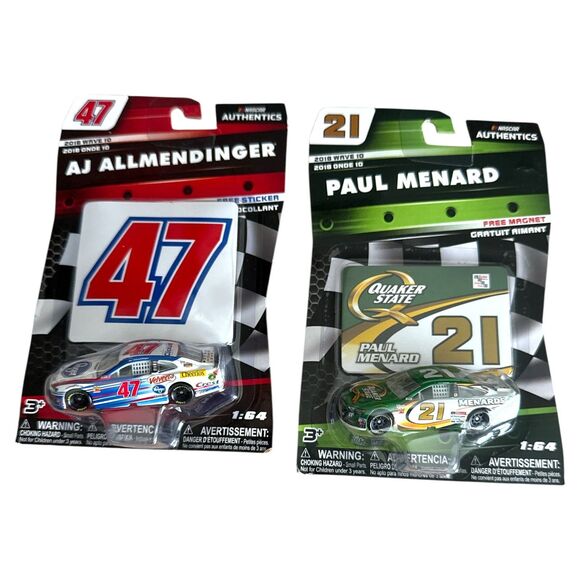 NASCAR Authentics 1:64 Set  Allmendinger 47 Menard 21 NIP Diecast Lot - Picture 2 of 4